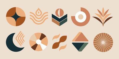 Set with diverse images representing various themes or subjects vector