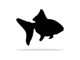 silhouette of a fish on a white background vector