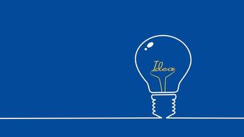 a light bulb with the word idea written on it vector