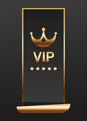 Golden luxury label and banner, gold premium quality certificate ribbon, badge. Luxury VIP and premium quality sticker tag and banner