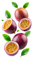 Flying Juicy Passion Fruits Image png