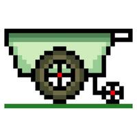 Trolley in pixel art style vector