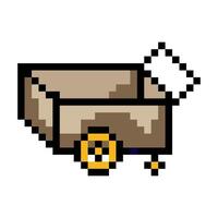 Trolley in pixel art style vector