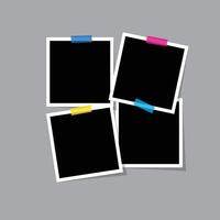 Simple frame photo collage template collection vector