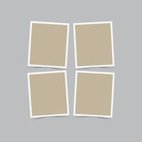 Simple frame photo collage template collection vector