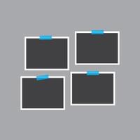 Simple frame photo collage template collection vector