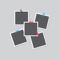 Simple frame photo collage template collection vector
