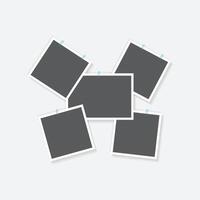 Simple frame photo collage template collection vector