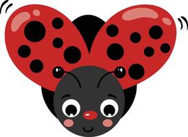 Adorable ladybug isolated on white vector