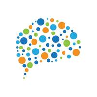 digital brain system innovation logo design vector