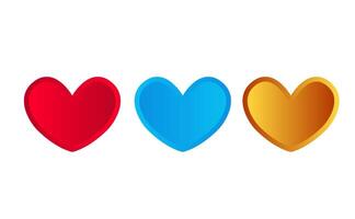 Concept set game hearts icons for design. vector