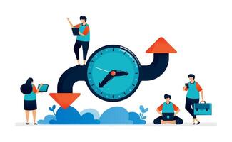 illustration of Schedule and adjust time in organizing events, meetings and agendas vector