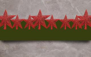 merry christmas message with christmas decoration with stars christmas tree and merry christmas text,christmas greeting card,red stars with christmas lighting photo