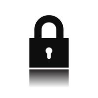 Lock web icon on white background vector