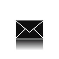 Mail web icon on white background vector
