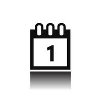 Calendar web icon on white background vector