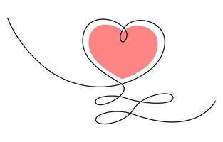 Two Hearts Continuous One Line Drawing. Valentines day concept, One continuous drawing of heart shape love sign. oitline and romantic symbol, Heart background valentine day design, one line draw vector