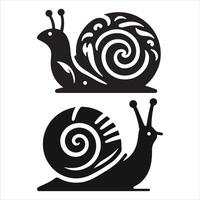 graphic icon of a simple logo with a snail outline vector