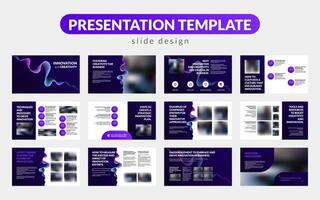 A presentation template in purple color. Business flyer design features abstract elements, modern corporate layout, ideal for marketing, brochures, infographics, promotional materials. Not AI. vector