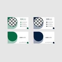 Set of Modern Business Card Print Templates Double-Sided Modern Business Card vector