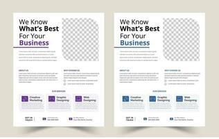 Dynamic Corporate Appeal A4 Flyer Bundle with Sleek Modern Designs Professional Elegance A4 Business Flyer Set with Creative Geometrics vector