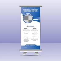 Business Roll Up Set. Standee Design. Banner Template, Abstract Blue Geometric Triangle Background , flyer, presentation, leaflet, j-flag, x-stand, x-banner, exhibition display vector