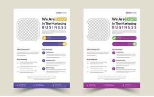 Dynamic Corporate Appeal A4 Flyer Bundle with Sleek Modern Designs Professional Elegance A4 Business Flyer Set with Creative Geometrics vector