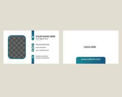 Modern Business Card in Flat Design Clean and Creative Modern Business Card Design Template Minimalistic Creative Clean Modern Corporate Business Card with Simple Design Template vector