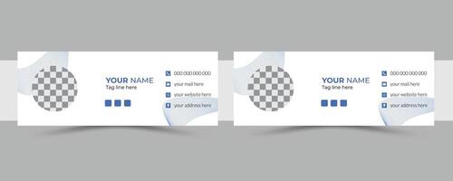 Email signature template design Email signature design and professional facebook banner template vector