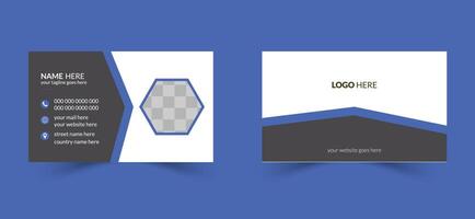 Modern and Creative Name Card Design Creative Business Card with Simple Clean Design vector