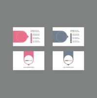 Set of Modern Business Card Print Templates Double-Sided Modern Business Card vector
