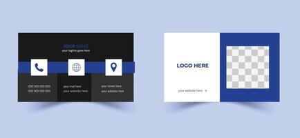 Modern and Creative Name Card Design Creative Business Card with Simple Clean Design vector