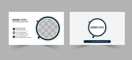 Modern and Creative Name Card Design Creative Business Card with Simple Clean Design vector