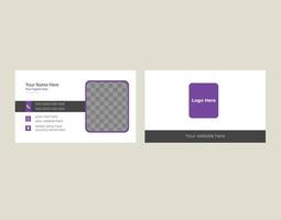 Modern Business Card in Flat Design Clean and Creative Modern Business Card Design Template Minimalistic Creative Clean Modern Corporate Business Card with Simple Design Template vector