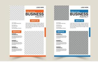 Corporate Business flyer template design, Flyer Template Geometric shape used for business poster layout, IT Company flyer, corporate banners, and leaflets. Graphic design layout with t vector