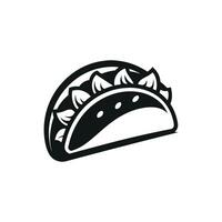 tacos black and white, Taco black and white icon vector