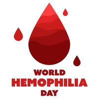 background of the World Hemophilia Day. An information poster with a drop of blood filled in layers. The concept of blood donor day. Red symbol on white. A banner for the holiday. Square vector