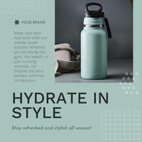 Summer Hydrate in Style Water Bottles template