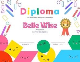 Children Graduation Certificate template