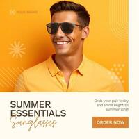 Summer Essentials Sunglasses IG template