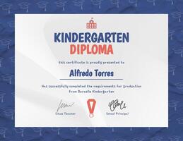 Blue Simple Children Achievements Certificate template