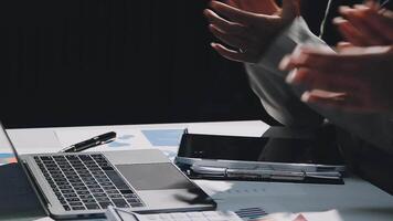 Business meetings to analyze investment strategies and brainstorm sales plans for a more profitable business. video