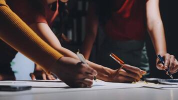 Business meetings to analyze investment strategies and brainstorm sales plans for a more profitable business. video
