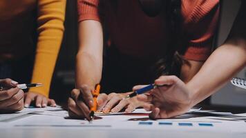 Business meetings to analyze investment strategies and brainstorm sales plans for a more profitable business. video