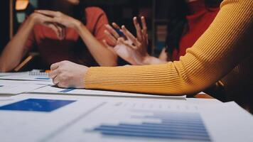 Business meetings to analyze investment strategies and brainstorm sales plans for a more profitable business. video