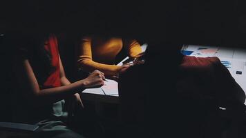 Business meetings to analyze investment strategies and brainstorm sales plans for a more profitable business. video