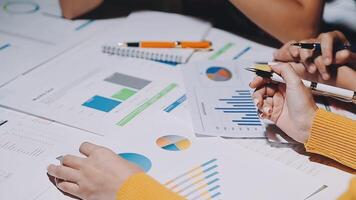 Business meetings to analyze investment strategies and brainstorm sales plans for a more profitable business. video