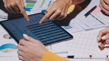 Business meetings to analyze investment strategies and brainstorm sales plans for a more profitable business. video