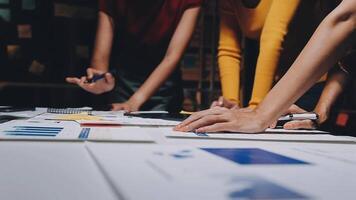 Business meetings to analyze investment strategies and brainstorm sales plans for a more profitable business. video