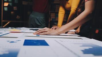 Business meetings to analyze investment strategies and brainstorm sales plans for a more profitable business. video